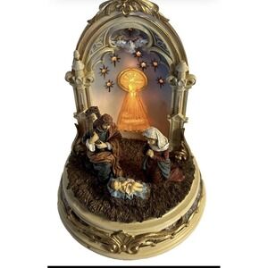 Music Box Co. Divine Star Holy Family: Lighted + Plays "Oh Come All Ye Faithful"